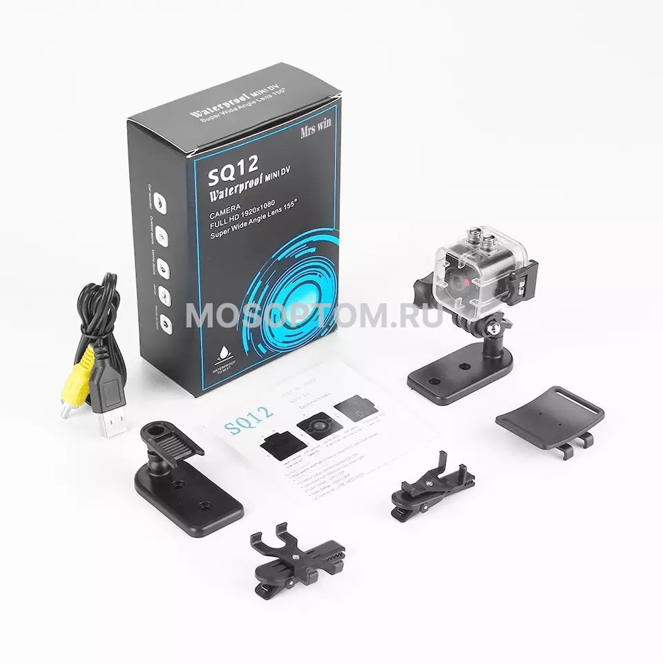 SQ12 Мини водонепроницаемая камера 1080P HD оптом